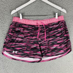 Under‎ Armour Pink Running Shorts Womens 32 Waist (unstretched) Animal Print